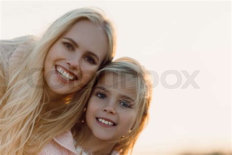 Blonde Mom And Daughter Stock Image Colourbox