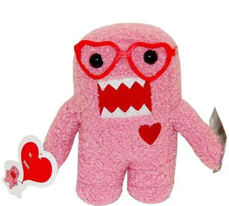 Domo Valentines Day Heart Glasses Domo 65 Plush Figure Pink License To