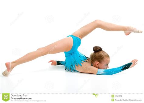 gymnast girl in flexible back pose stock image image of caucasian athlete 12501715