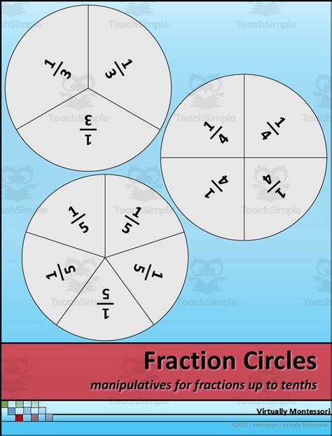 Fraction Circles Vm Fractions Up To Tenths By Teach Simple
