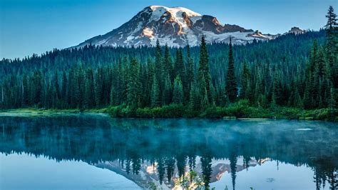 Mountain Reflecting In The Lake Nature Wallpapers Hoodoo Wallpaper