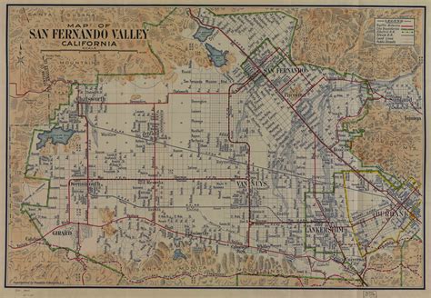 Map Of The San Fernando Valley From 1923 Rlosangeles