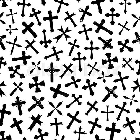 Christian Cross Or Crucifix Seamless Stock Vector Colourbox