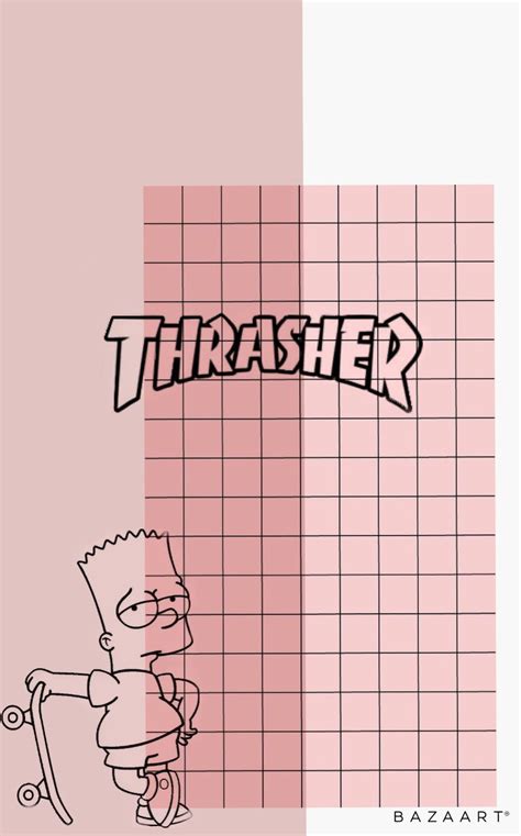 Thrasher has all your skate needs at a click. Thrasher X Bart Simpsons in 2020 | Pretty wallpaper iphone ...