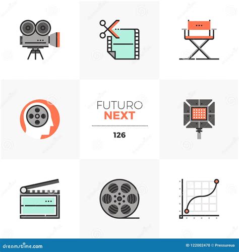 Lines Icons Video Production Stock Illustrations 15 Lines Icons Video