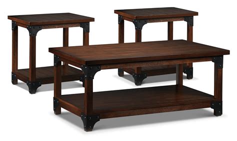 Realyn coffee table with 2 end tables. Wellington Coffee Table and Two End Tables - Walnut | Leon's