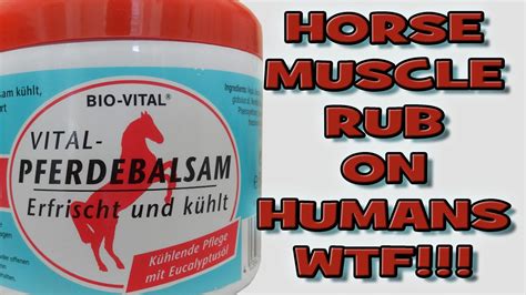 Horse Liniment On Humans Known Side Effects Youtube