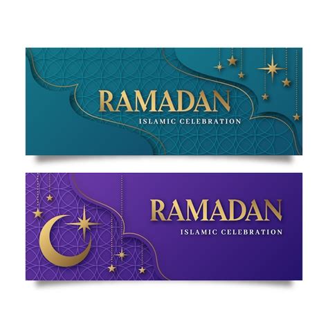 Premium Vector Flat Ramadan Banners