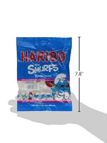 Haribo Gummi Candy The Smurfs 4 Oz Bag Pack Of 12 Pricepulse