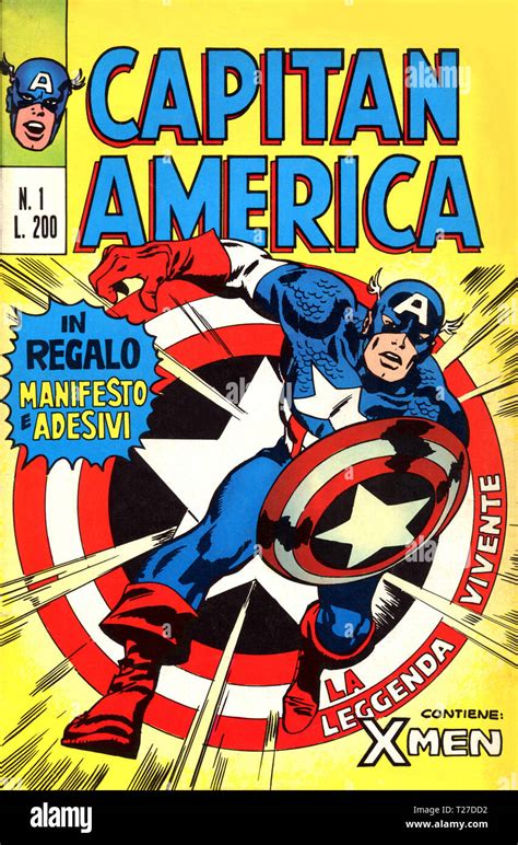 Italy 1973 First Edition Of Marvel Comic Books Cover Of Captain