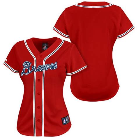 Atlanta Braves Womens Alternate Replica Jersey By Majestic Athletic