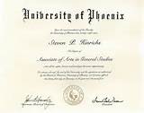 University Of Phoenix Online Diploma Images