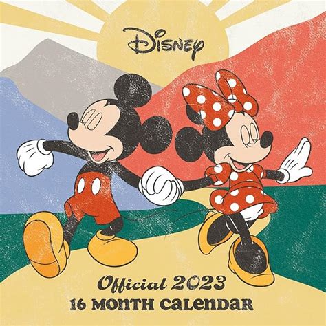 Disney Mickey Mouse And Minnie Mouse Calendar 2023 Month To A View