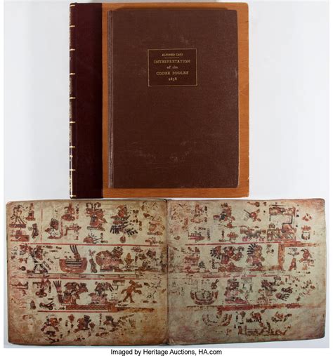 Codex Alfonso Caso Interpretation Of The Codex Bodley 2858 Lot