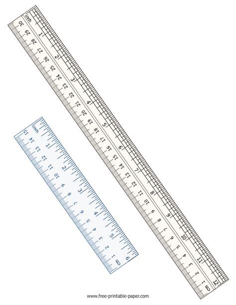 12 Inch Rulers Actual Size