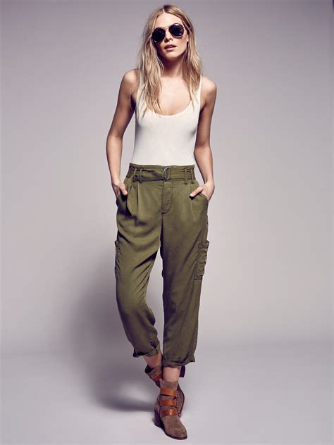 Lyst Free People Summers Over Cargo Pants In Green