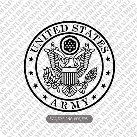 Us Army Emblem Digital File Download Svg Dxf Png Etsy