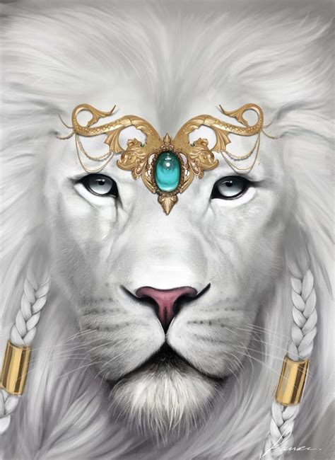 White Lion By Lauuw W Lion Artwork Lion Art Mythical Creatures Art