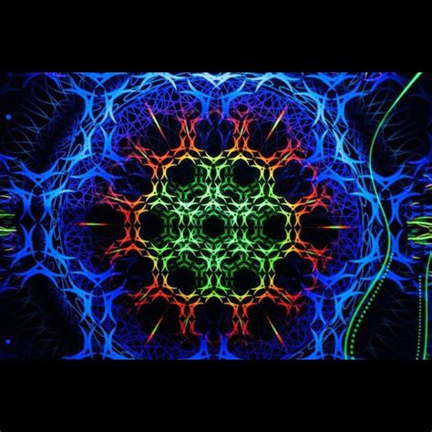 Uv Decoration Psychedelic Fluorescent Backdrop Space Of Power