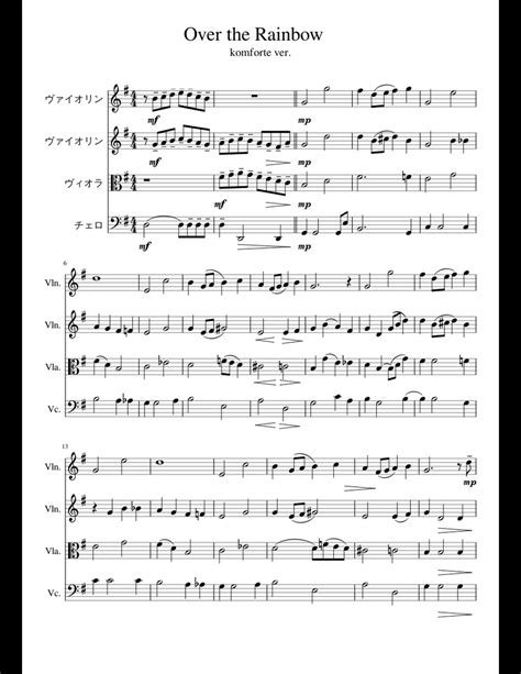The melody starts with an octave, which might be tricky at first, but trust me, the song is quite easy to learn. Over the Rainbow sheet music for Violin, Viola, Cello download free in PDF or MIDI