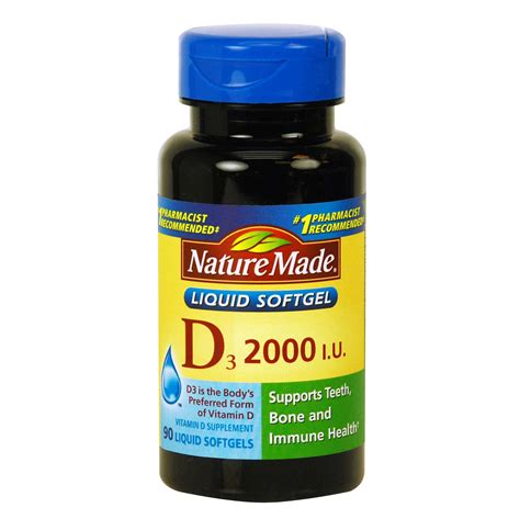 Nature Made Vitamin D 2000 Iu 90 Softgels
