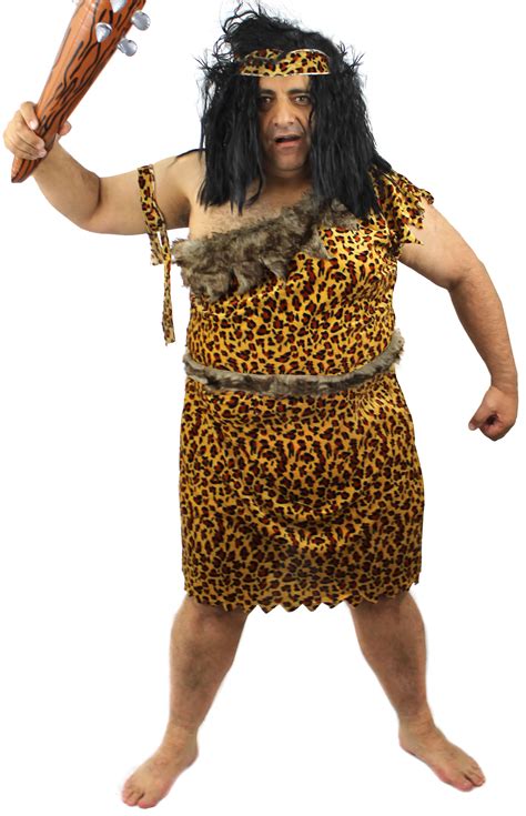 Mens Plus Size Caveman Costume I Love Fancy Dress