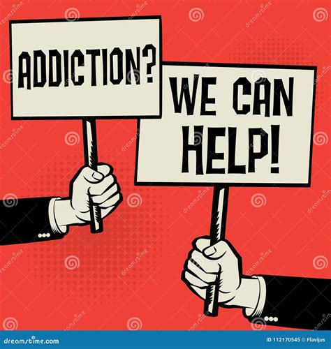 Addiction We Can Help Stock Vector Illustration Of Prevention
