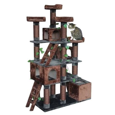 Large Cat Tree Tower For Multiple Cats In 2020 Large Cat Tree Cat