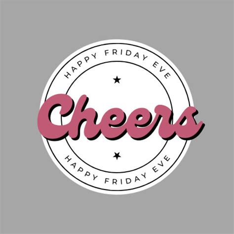 Happy Friday Eve Sticker Or Coozy Logo Etsy