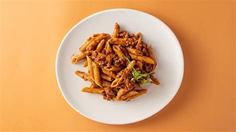 Wholemeal Penne With Beef Soy Bolognese Waistnot Heat Eat Repeat