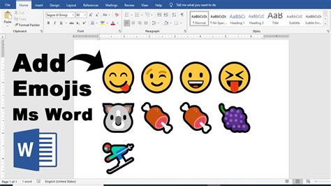How To Add Emojis In Microsoft Office Word Tutorial Youtube