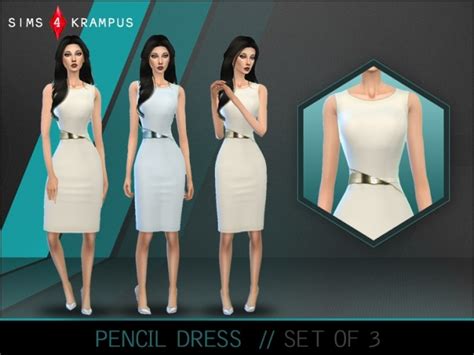 Pencil Dress At Sims 4 Krampus Sims 4 Updates