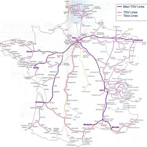 Tgv Routes In France Intercity High Speed Rail Pinterest France