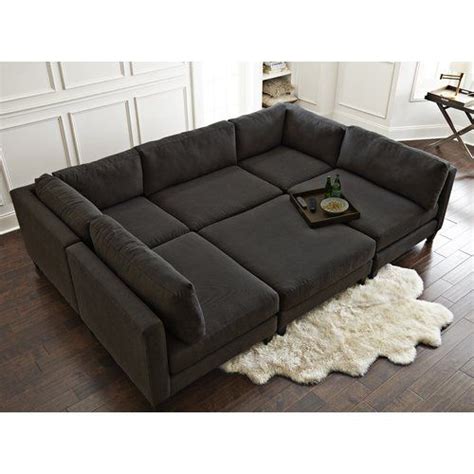This modular set can easily flex to form new configurations that suit your space and social scene. Chelsea 120" Wide Symmetrical Modular Corner Sectional ...