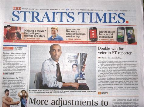 The print and digital editions of the straits times and the sunday times have a daily average circulation of 364,134 and 3. Straits Times di SingapuraTerancam Gulung Tikar, Merger di ...
