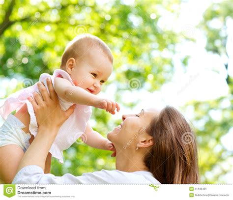 Mother And Baby Outdoor Stock Image Image 31149431