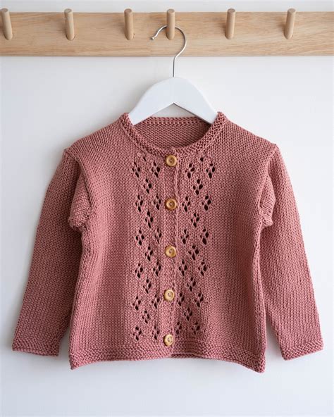 Lacey Cardigan Knitting Pattern For Baby And Kids Pdf Etsy