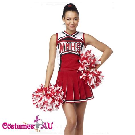 Ladies Glee Cheerleader Costume School Girl Full Outfits Fancy Dress Uniform Ebay