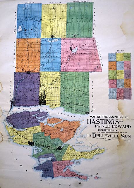 Map Of The Counties Of Hastings And Prince Edward Discover Cabhc