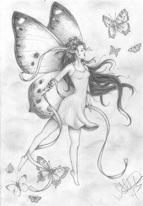 Flying Fairy By 0marietje0 On Deviantart Fairy Drawings Fantasy