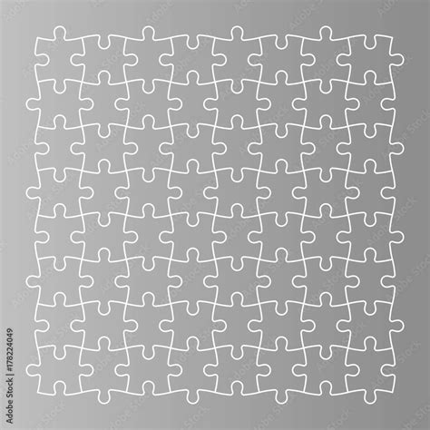 Jigsaw Puzzle Background Mosaic Of Grey Puzzle Pieces With White