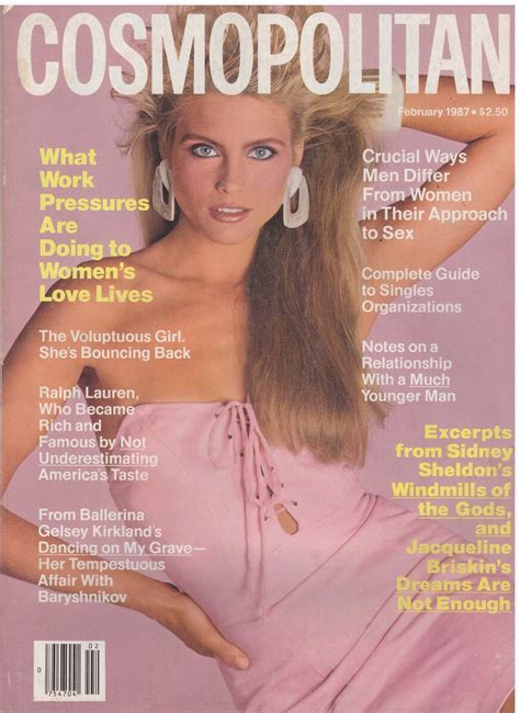 1987 Cosmopolitan Kim Alexis Sexy Vintage Fashion Magazine Kim Alexis Barbara Hershey Ralph