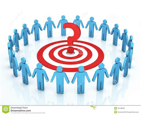 Teamwork Target Discussions Problems Stock Illustration - Image: 40138028