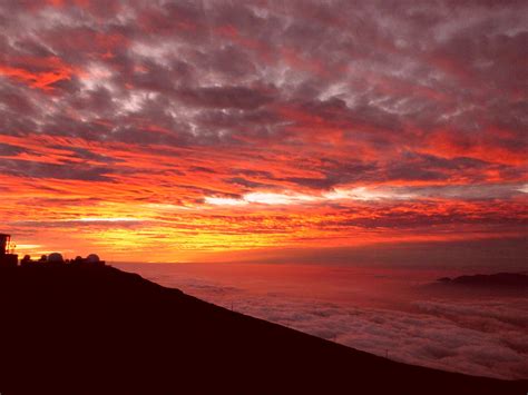 Epic Sunset At Haleakala Maui Sky Onfire Nature Nofilter Hawaii