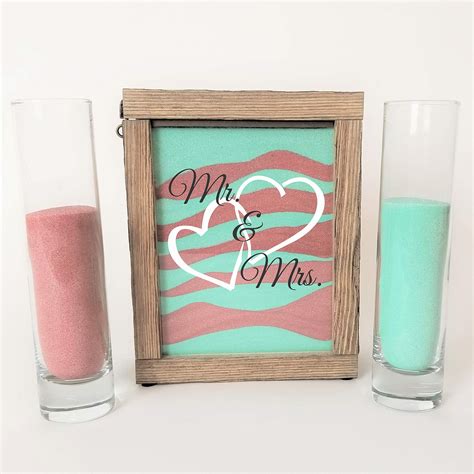 Buy Streamside Shoppe Rustic Unity Sand Ceremony Set Mr And Mrs Rustic Shadow Box For Wedding