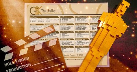Your 2020 Oscar Party Essentials Printable Oscars Ballot Checklist