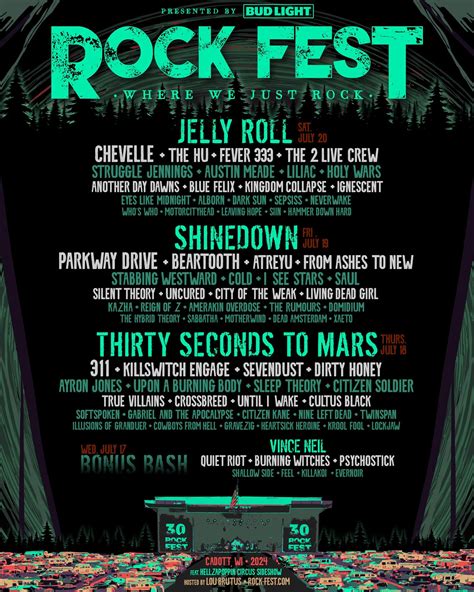 Rock Fest Lineup Announced Celebrating Years Razor