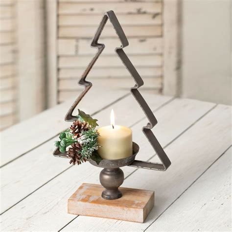 Tabletop Christmas Tree Candle Holder Holiday Decoration New 2019 Decor