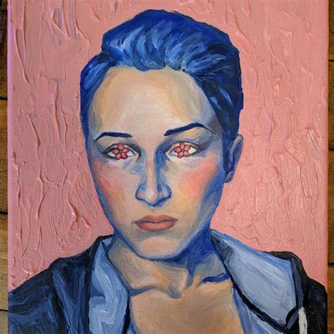Bob Shmob — Self Portrait 8x10 Acrylic On Canvas Swipe Right