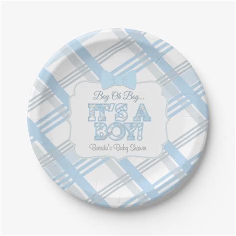 Its A Boy Baby Shower Paper Plates Zazzle